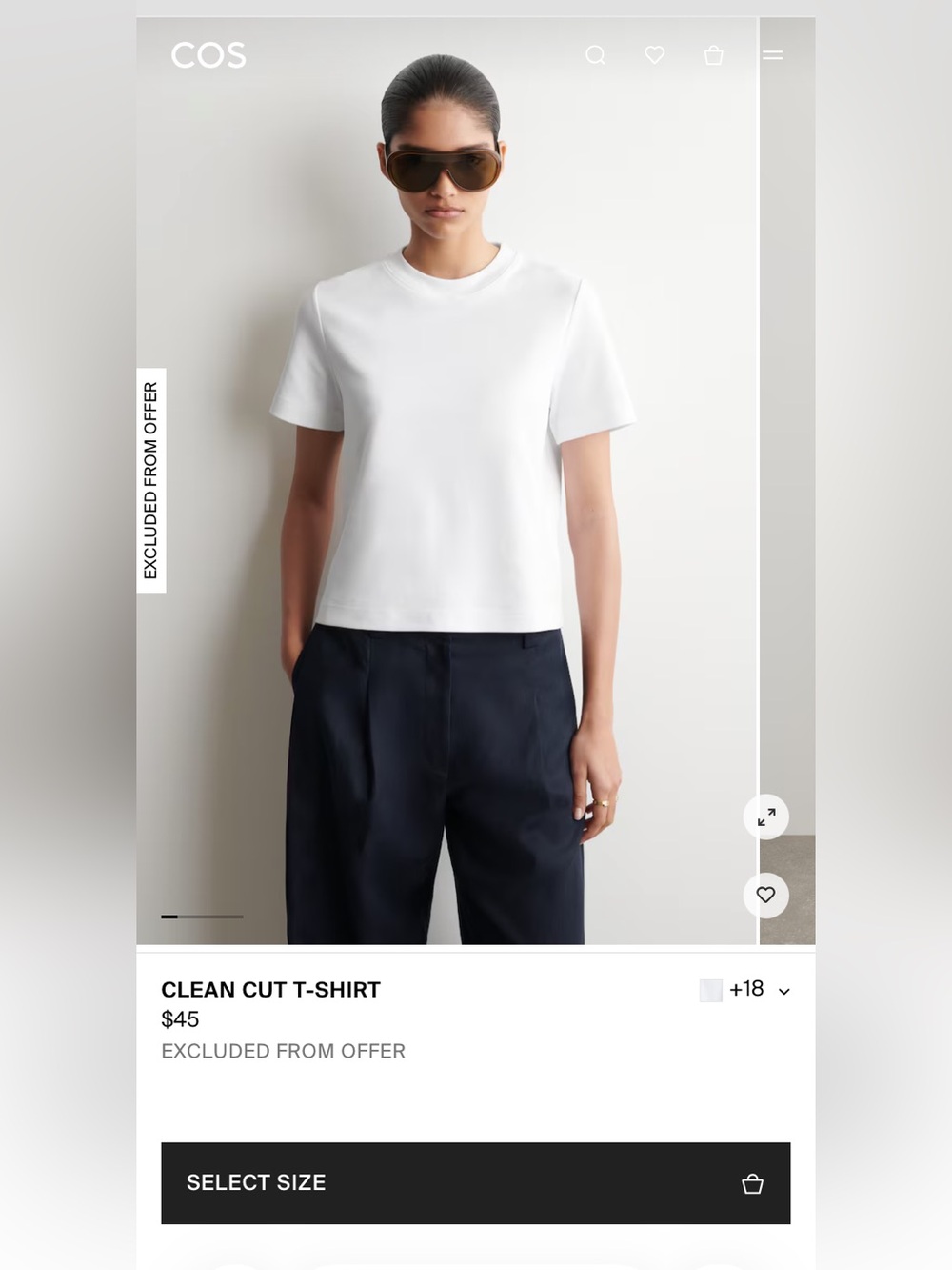 COS Green Clean Cut T-Shirt